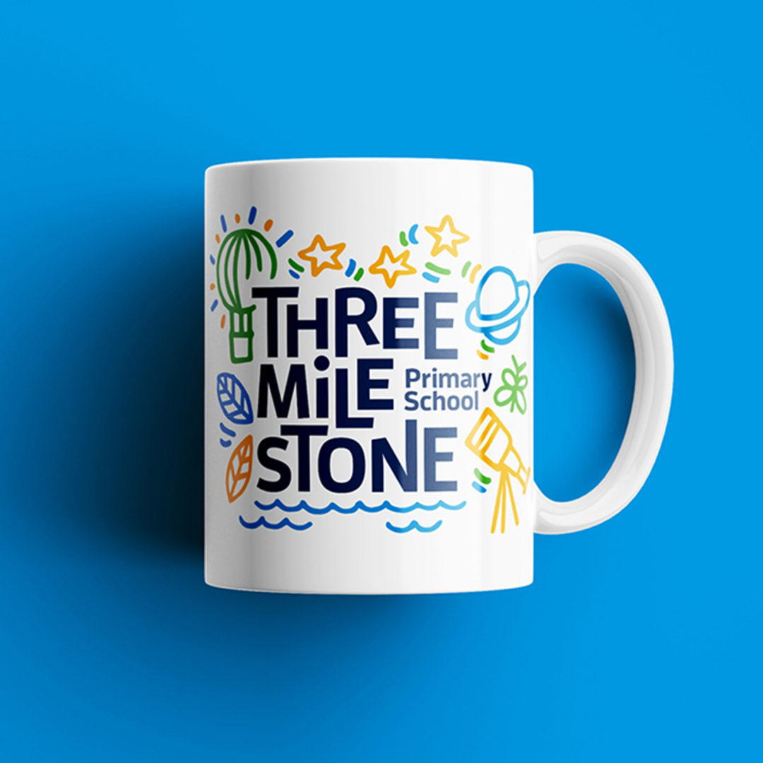Threemilestone School branding