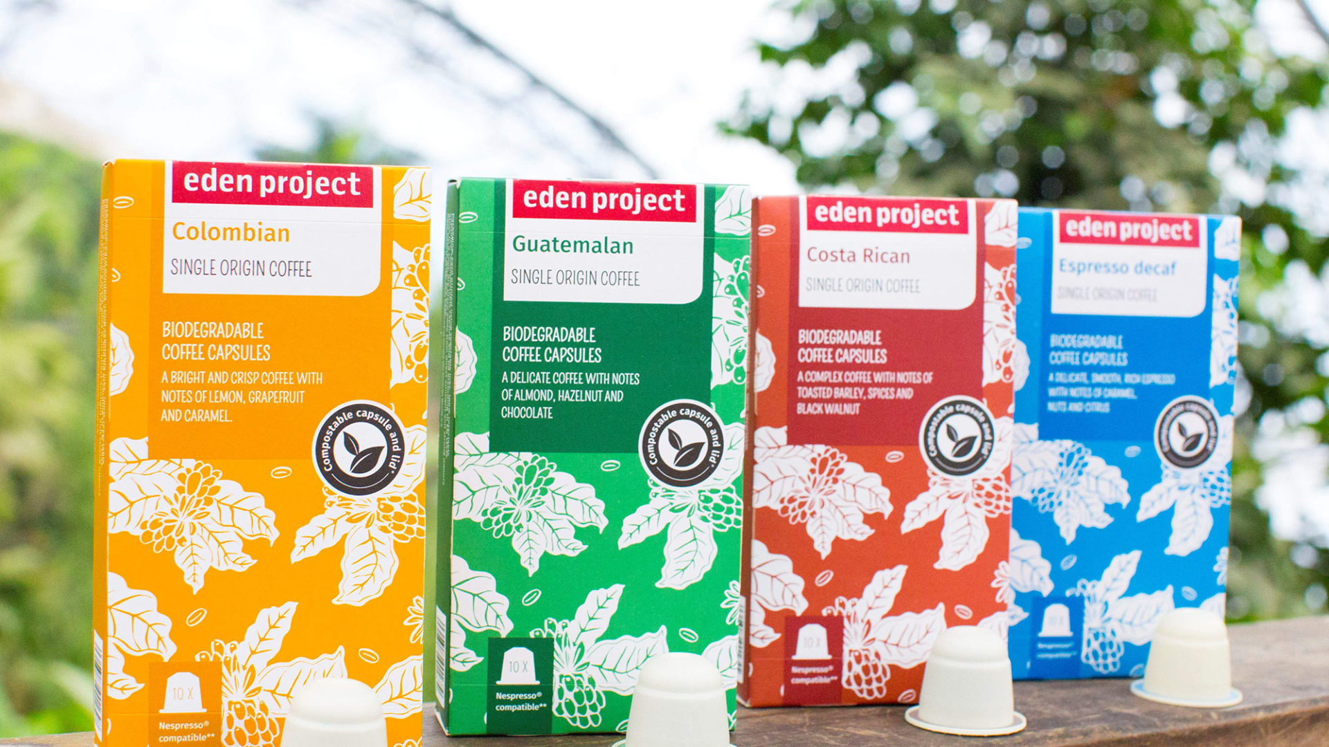 Eden Project coffee packaging