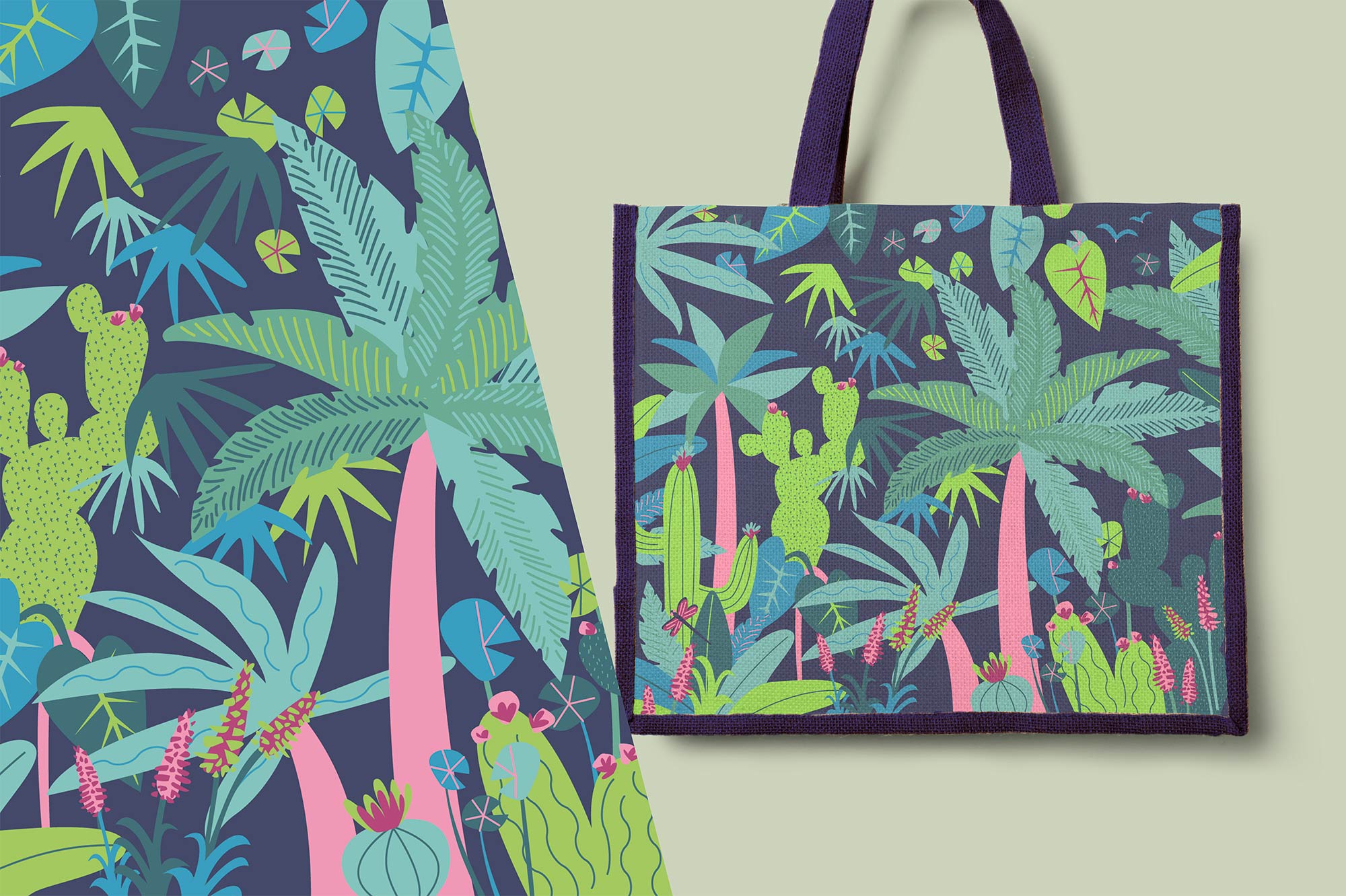 Eden Project tropical jute bag