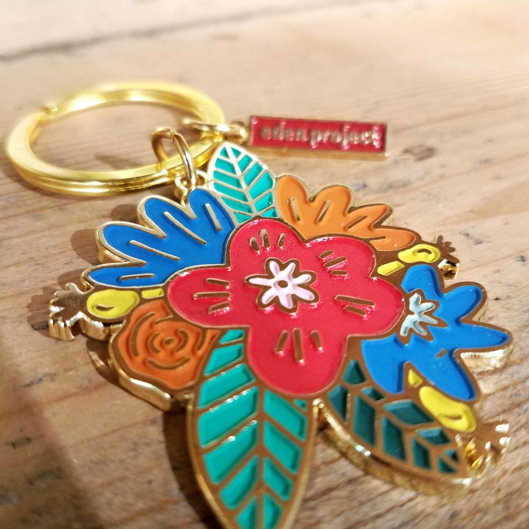 Eden Project flower keyrings