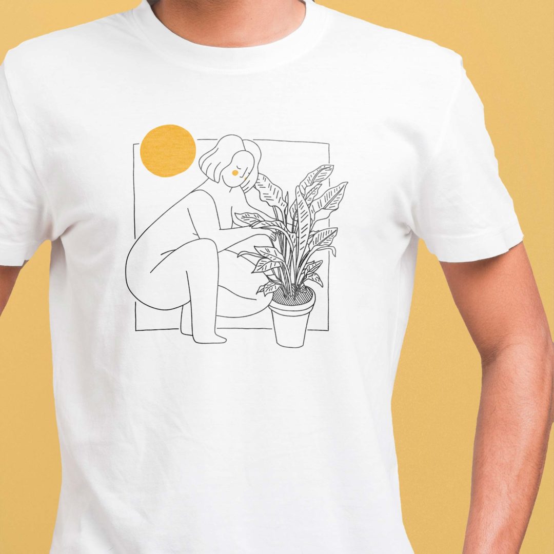 Me and my plants illustrated tshirt