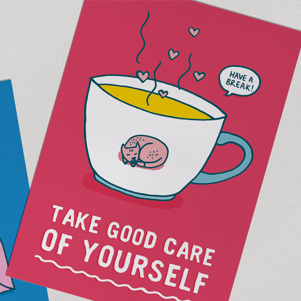 Community postcards 'Take good care of yourself'